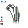 Wholesale High Quality Flat Cable Stereo Metal Earphone with Mic for Mobile Phone with Logo